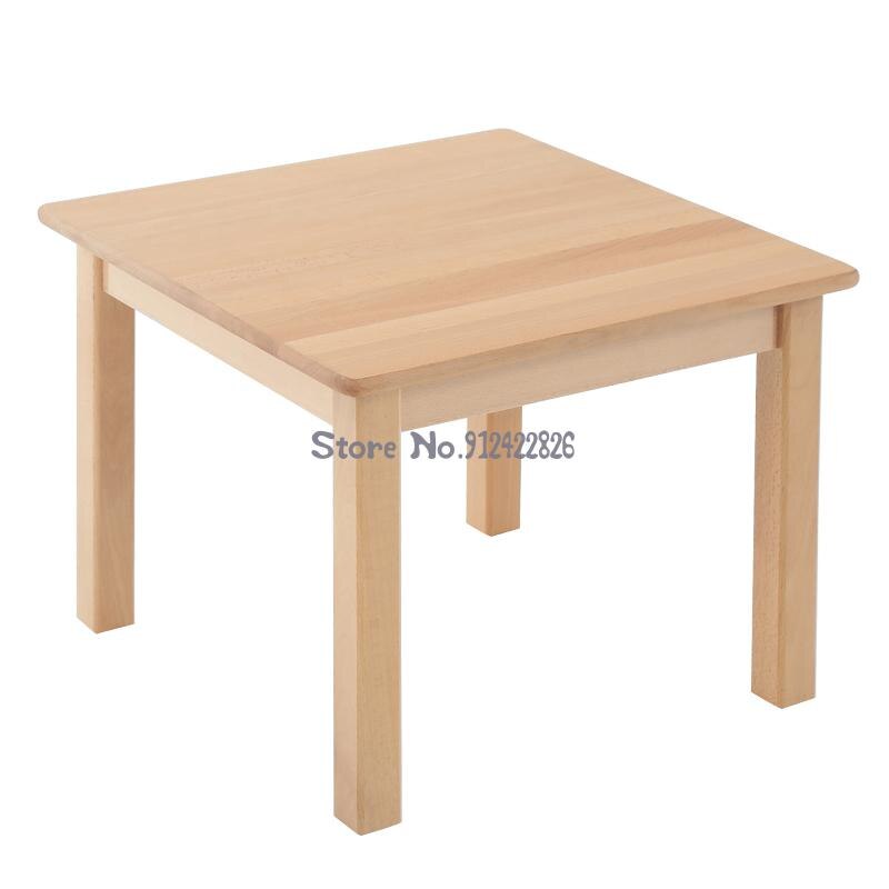 유치원 조기 교육 몬테소리 테이블과 의자 너도밤 나무 어린이 정사각형 테이블 단단한 나무 테이블 책상 Montessori furnitu